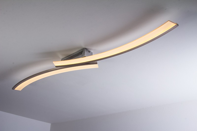 Plafoniere A Led Da 120 Cm : Led lampada da soffitto plafoniera design moderno 1x21 6w acciaio