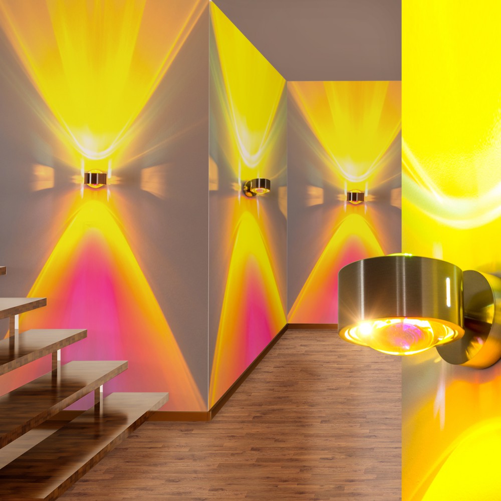 LED Design Wand Strahler Farbfilter magenta Flur Dielen Lampe Wohn Schlaf Zimmer