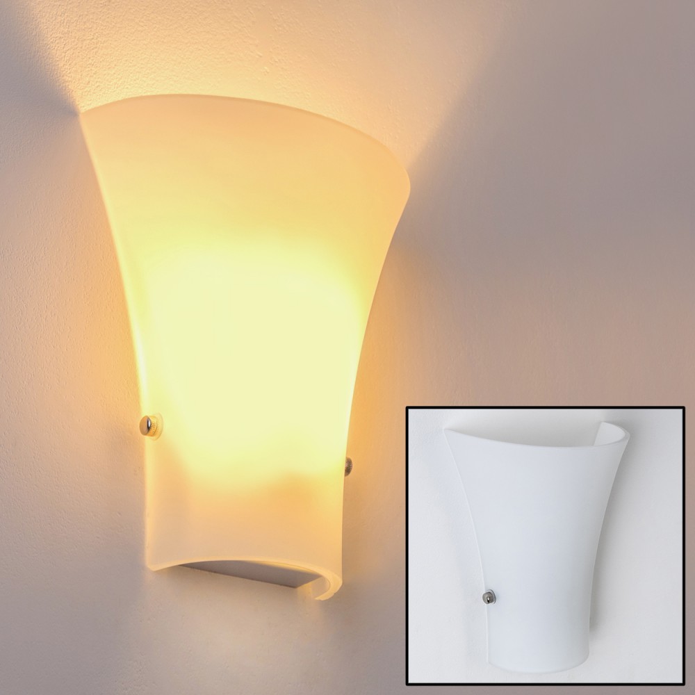 H25 Glas weiss elegant schlicht modern Halogen W_5