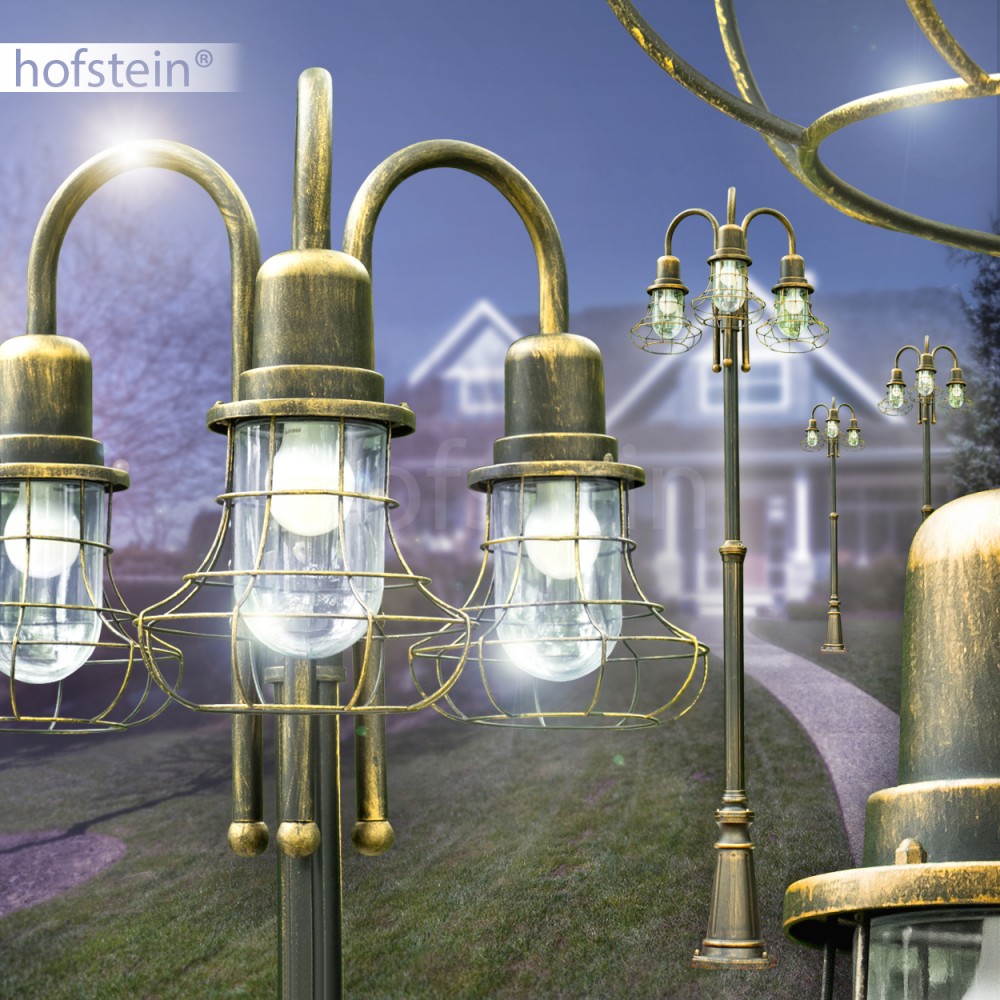 mastleuchten garten, kandelaber braun gold außen steh mast leuchten garten wege hof, Design ideen