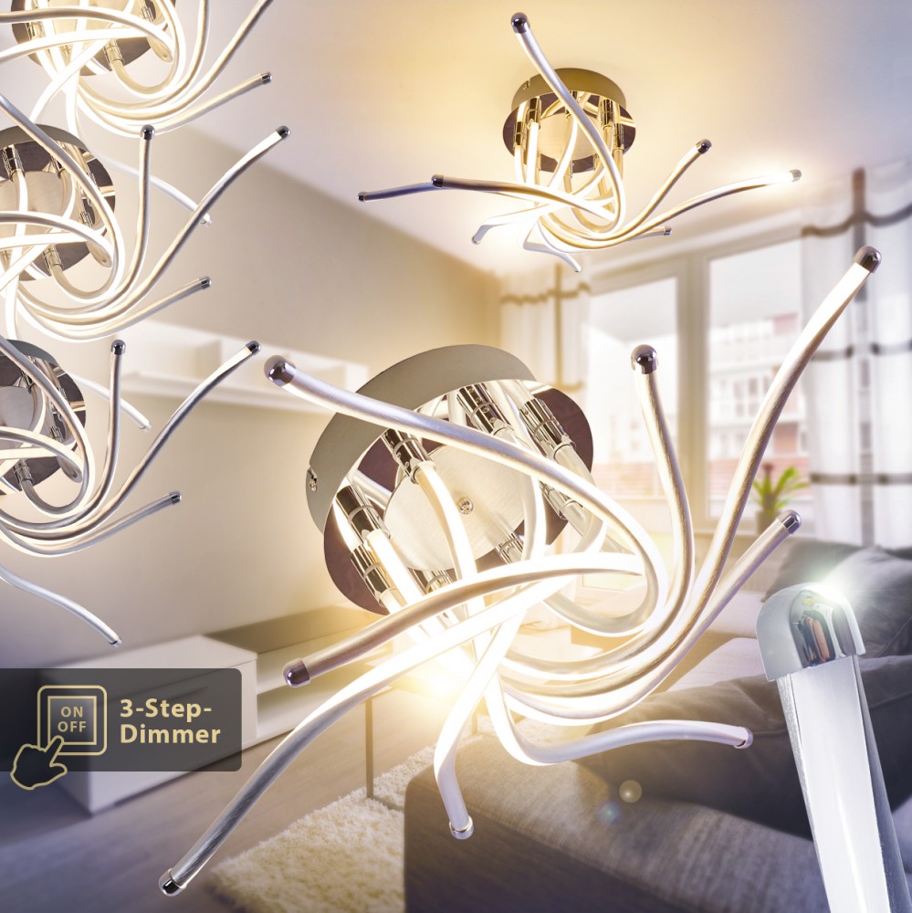 Decken Leuchte LED Luxus Wohn Schlaf Zimmer Lampe dimmbar Flur Büro