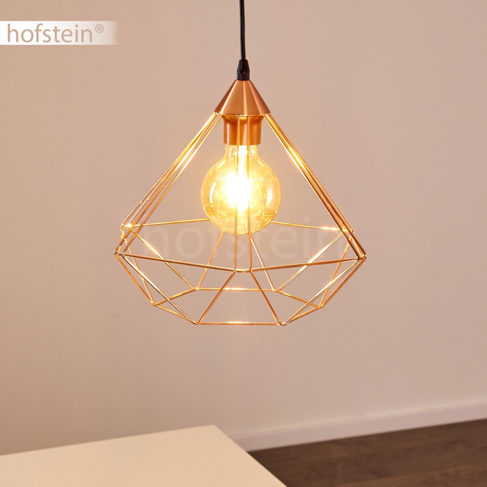 Kupferfarbene Retro Hänge Beleuchtung Design Pendel Ess