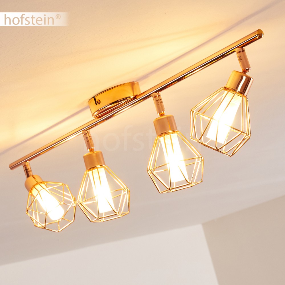 LED Retro Decken Strahler Käfig Strahler Küchen Beleuchtung Flur Holz Lampe weiß