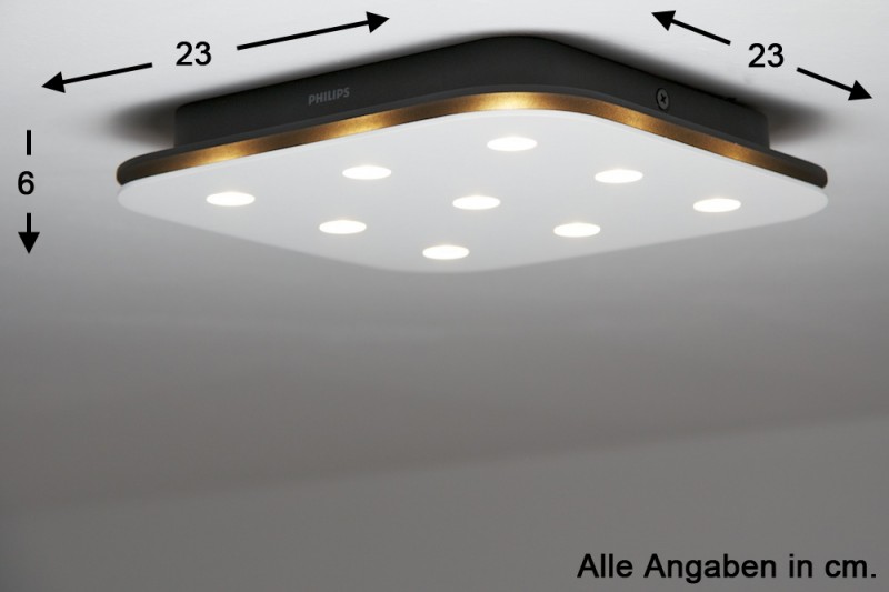 Plafoniere A Led Per Bagno Philips : Philips plafoniera quadrata led in alluminio lampada design moderno