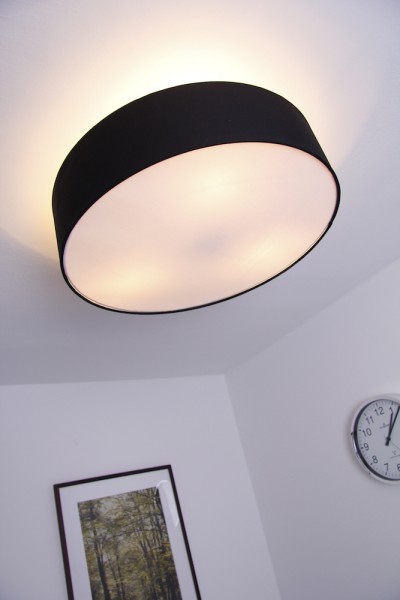 Deckenleuchte Leuchte Design Deckenstrahler Lampe Deckenlampe schwarz Stoff