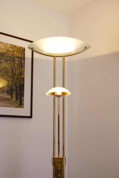 Deckenfluter Stehlampe Messing Stehleuchte Standlampe Standleuchte Artikelbild 1 2